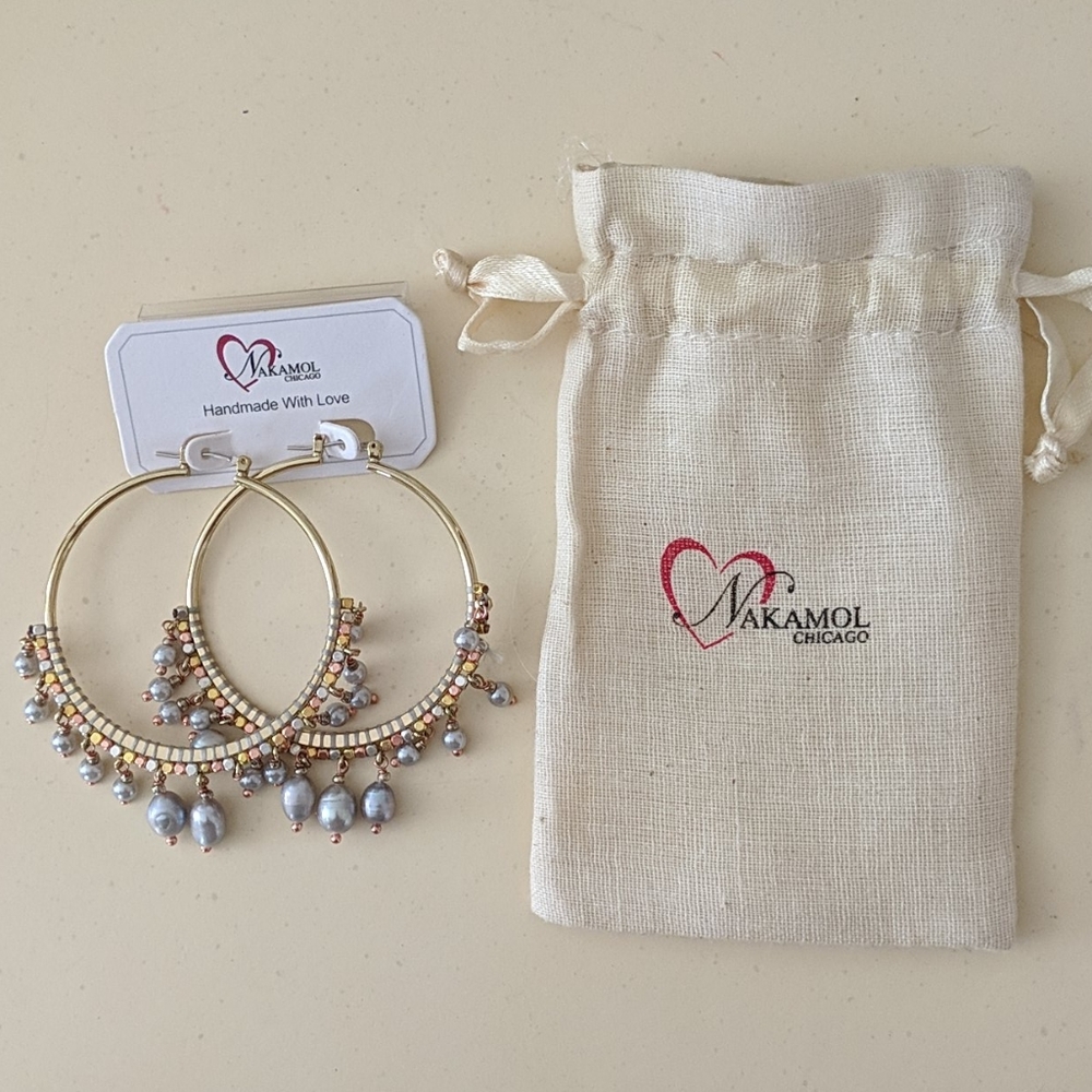 Nakamol Freshwater Pearl Statement Earrings